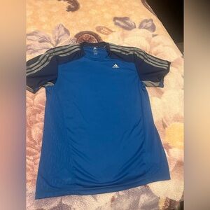 Adidas Blue and Gray ClimaCool Shirt